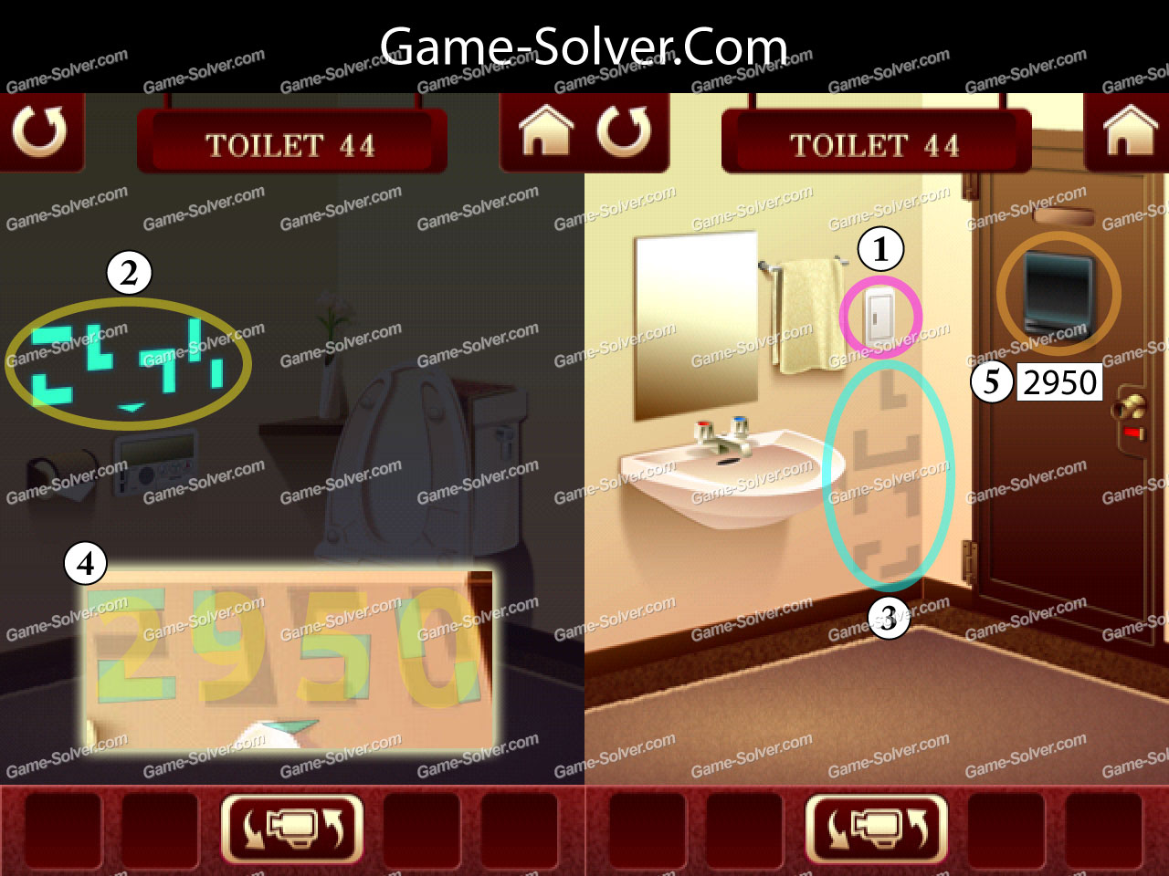 100 Toilets Level 44 Game Solver