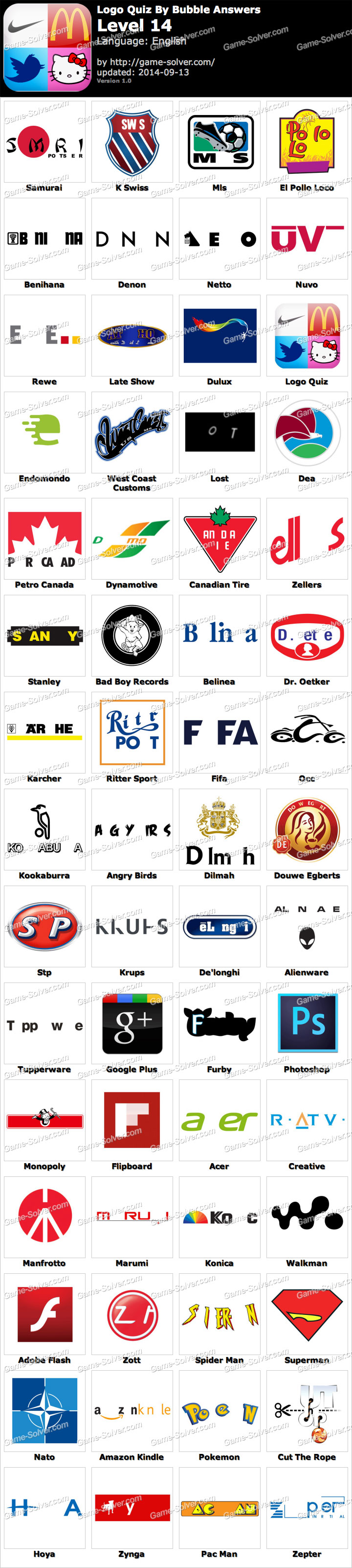 Logos Quiz Bubble Quiz Games Level 15 Answers