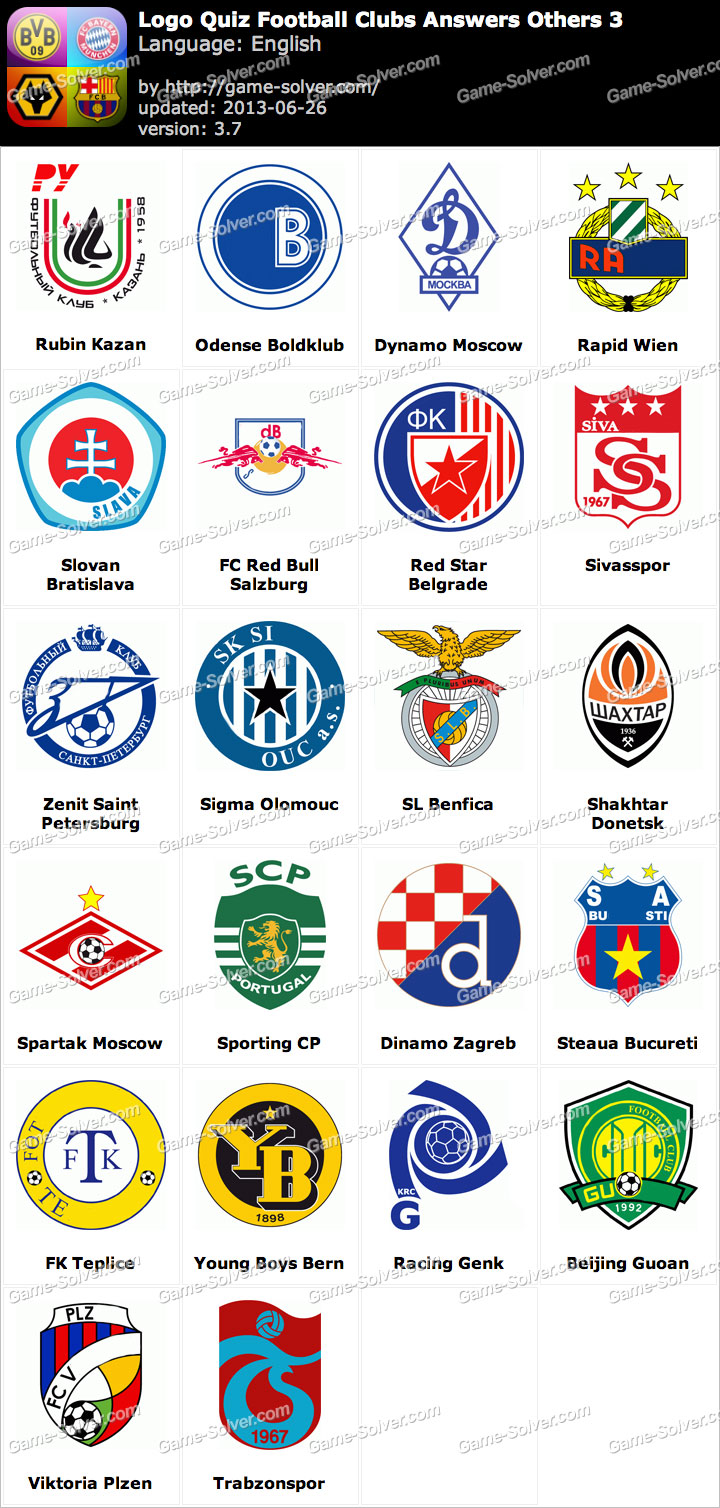 Logo Quiz Football Clubs Answers Others 3 Game Solver