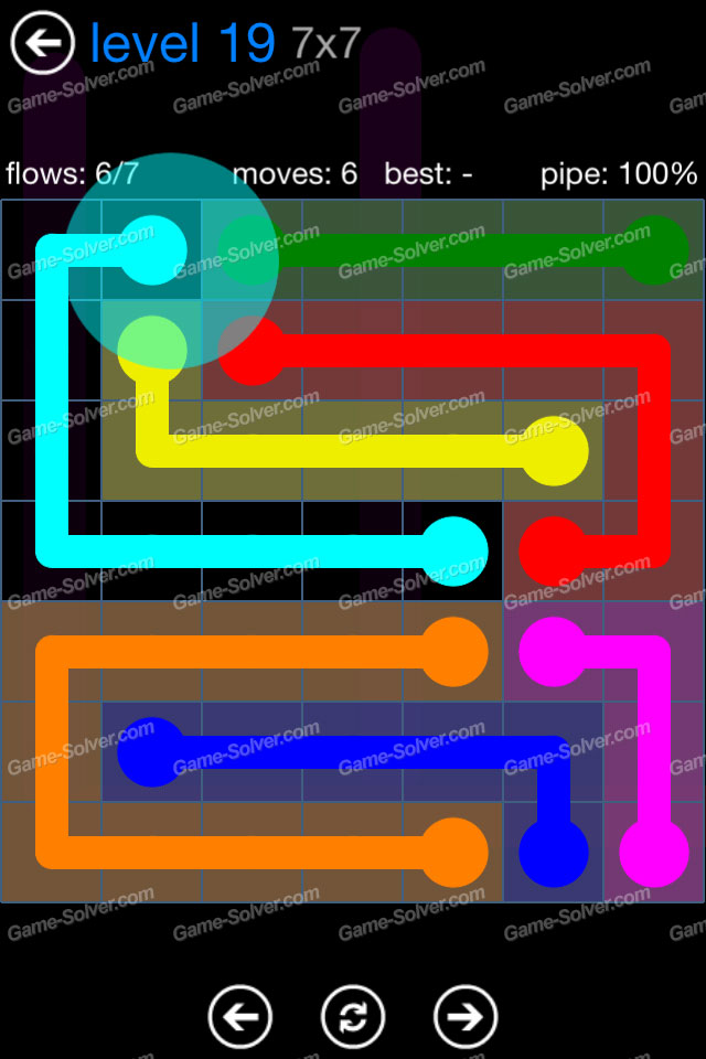 Flow Bonus Pack 7x7 Level 19 • Game Solver