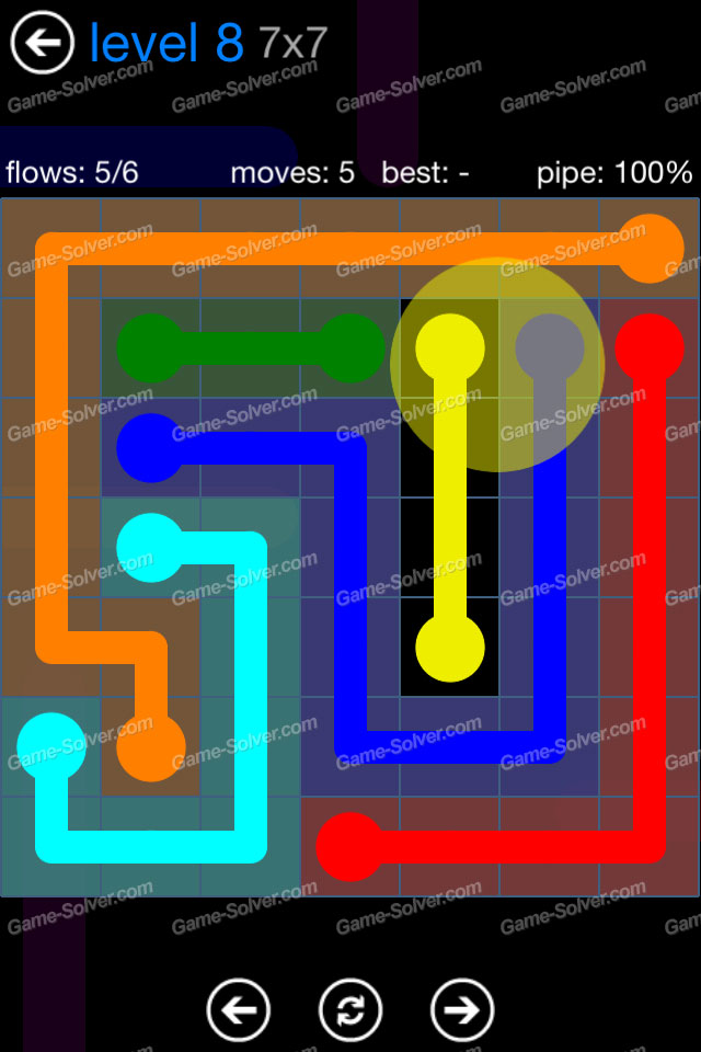 Flow Bonus Pack 7x7 Level 8 • Game Solver