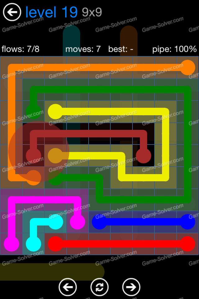 Flow Bonus Pack 9x9 Level 19 • Game Solver