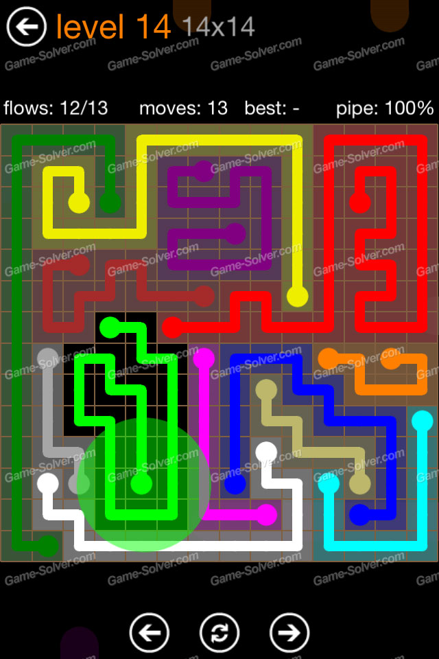 Flow Free Jumbo Pack 14x14 Level 19 Flow Jumbo Pack 14x14 Level 14 • Game Solver