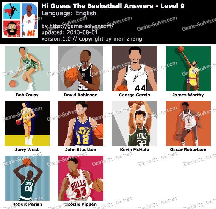 Hi Guess the Basketball Level 9 Game Solver