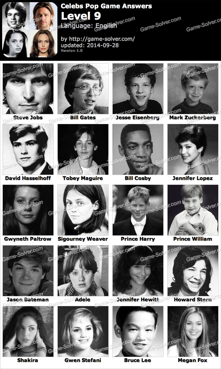 Celebs Pop Level 9 Celebs Pop Level 9