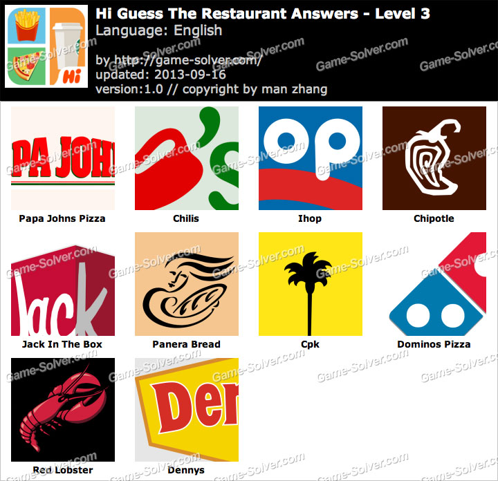 guess the restaurant level 11