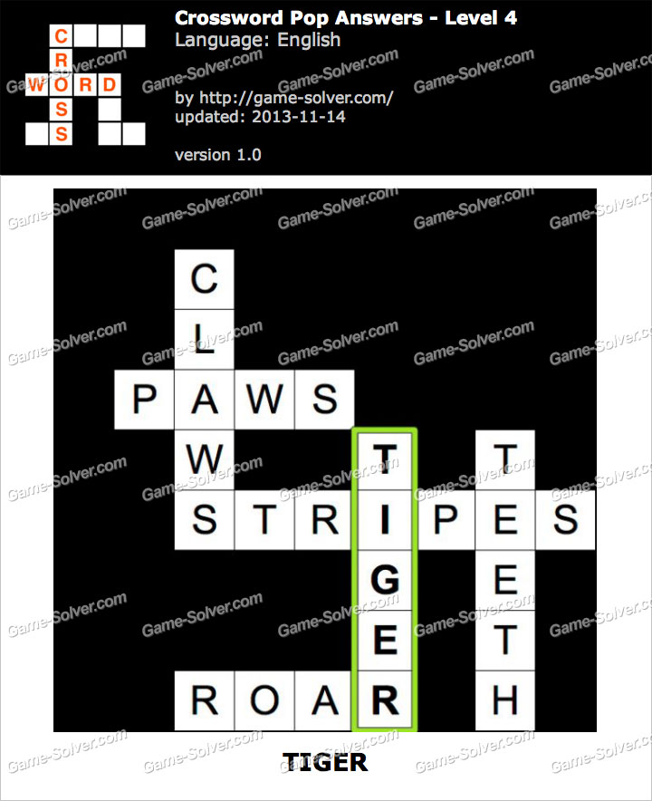 Crossword Pop Level 63 - Game Solver