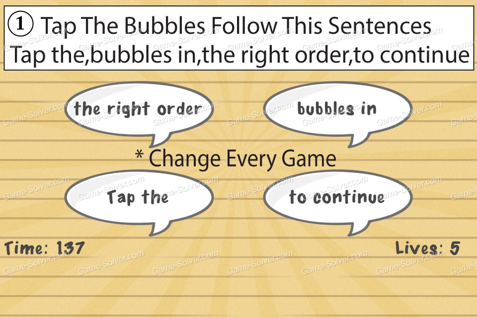 Impossible Test 2 Tap the bubbles in the right order Game Solver