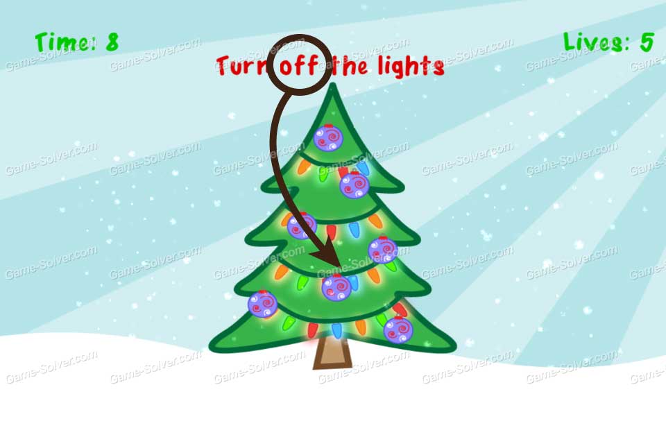Impossible Test Christmas Turn off the lights • Game Solver