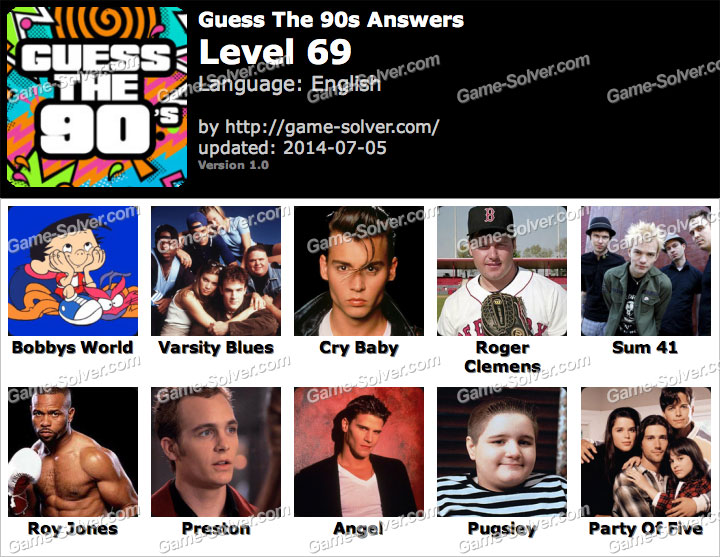 Games Guess the 90s Games Guess the 90s