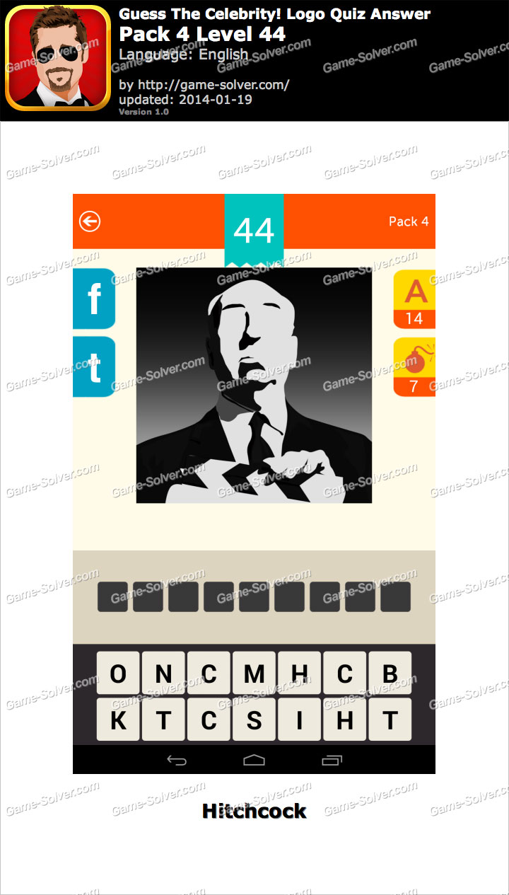 Guess The Celebrity Logo Quiz Pack 4 Level 44 - Game Solver