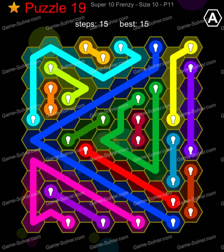 Hexic Flow Super 10 Frenzy P 11 Puzzle 19 Game Solver