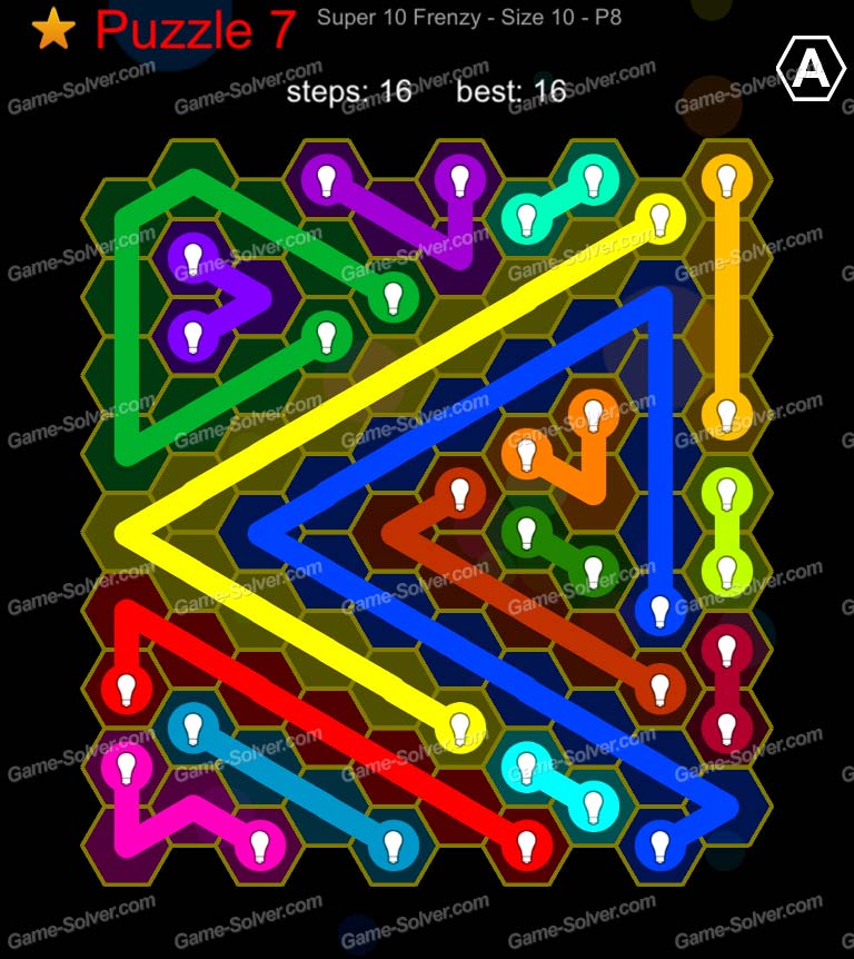Hexic Flow Super 10 Frenzy P 8 Puzzle 7 Game Solver