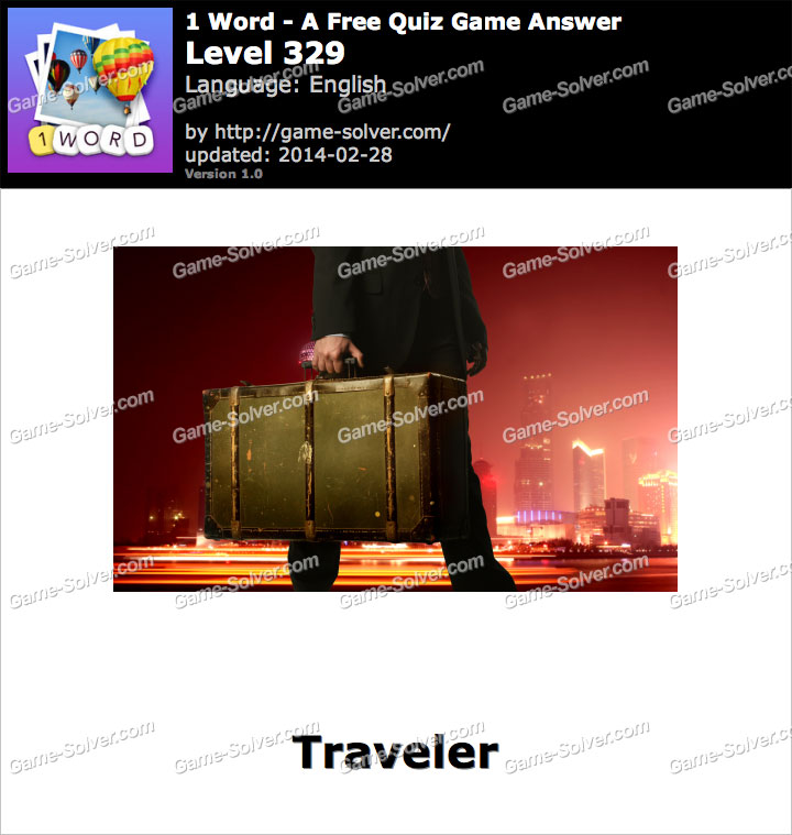 1 Word A Free Quiz Game Level 329 • Game Solver
