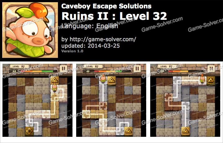 Caveboy Escape Ruins II Level 32 Caveboy Escape Ruins II Level 32