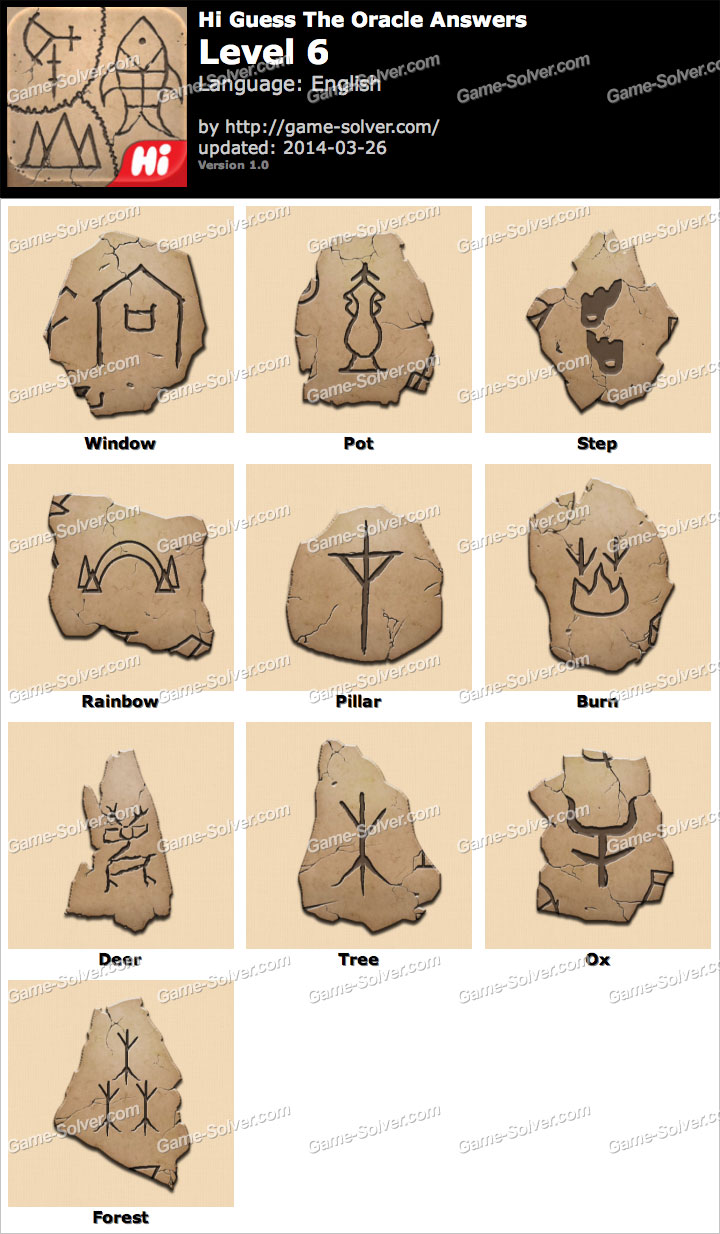 Hi Guess The Oracle Level 6 Game Solver