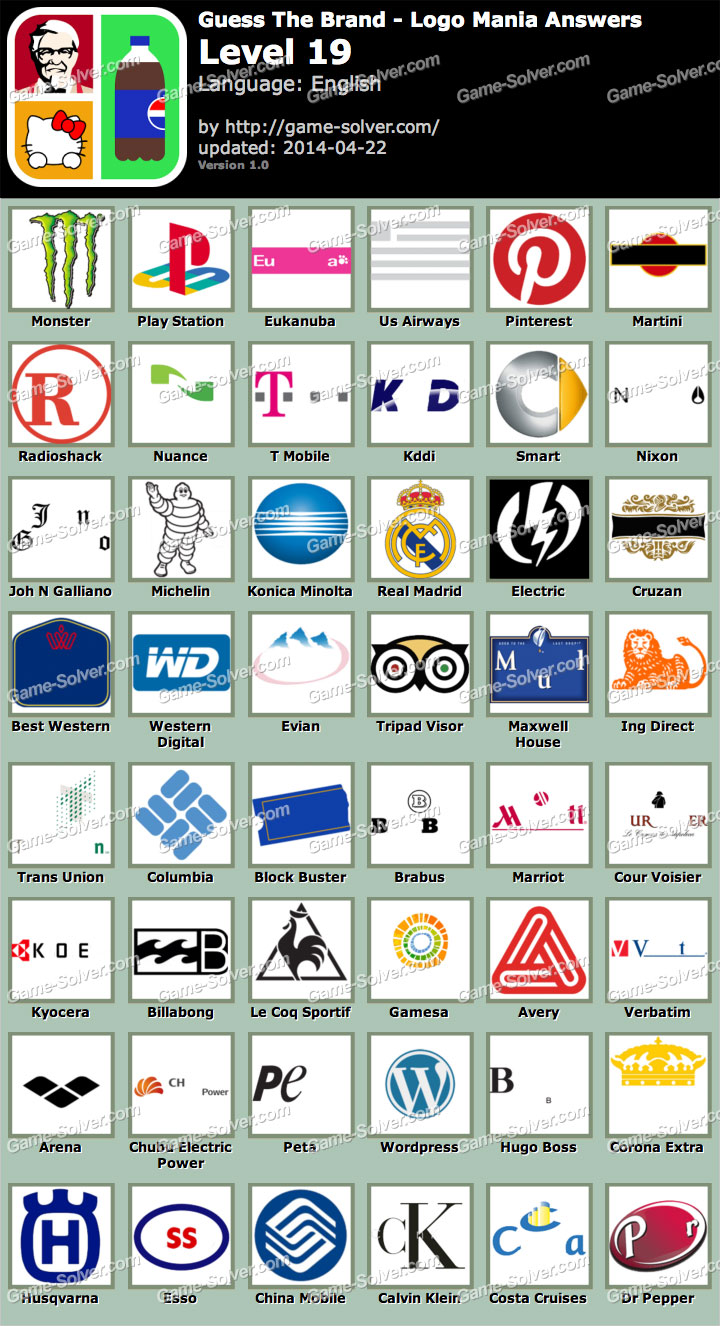 Guess The Brand Logo Mania Level Solver