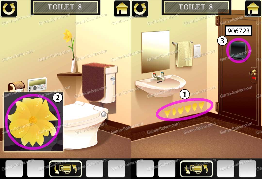 100 Toilets 2 Level 8 • Game Solver