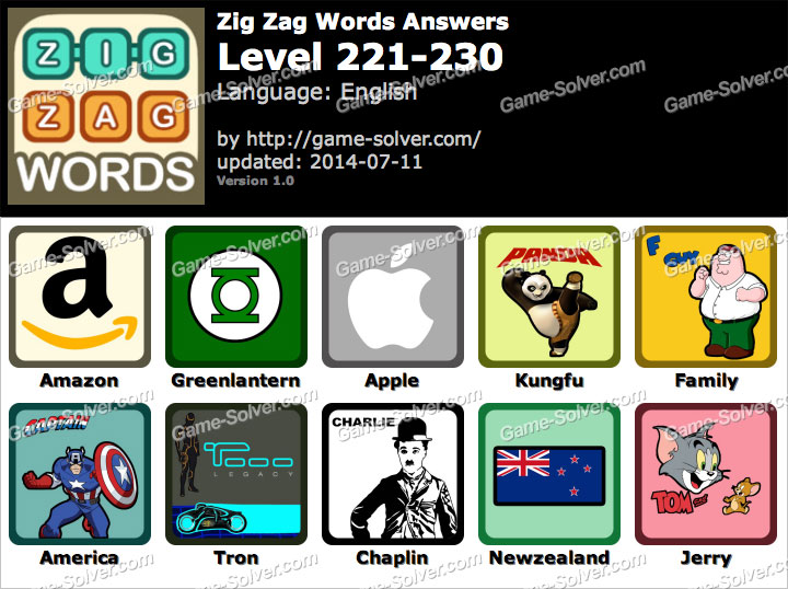 Zig Zag Words Level 221230 • Game Solver