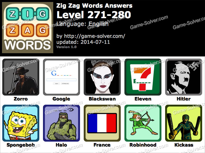 Zig Zag Words Level 271280 • Game Solver