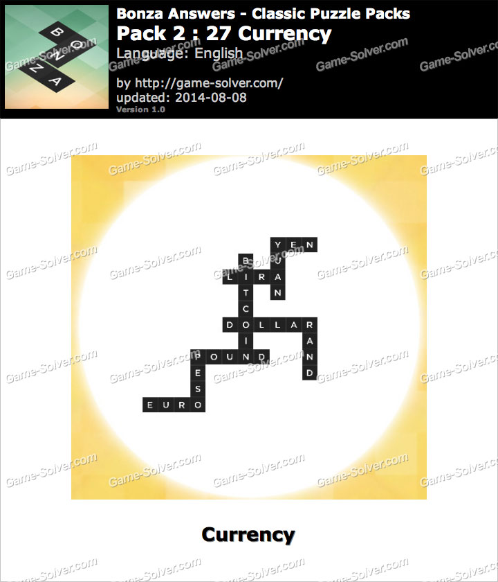 Bonza Answers Classic Puzzle Pack 2 27 Currency Game Solver bonza-answers-classic-puzzle-pack-2-27-currency-game-solver