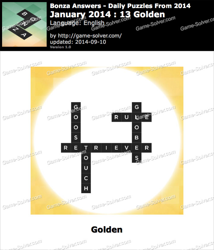 Bonza Answers January 2014 13 Golden Game Solver bonza-answers-january-2014-13-golden-game-solver