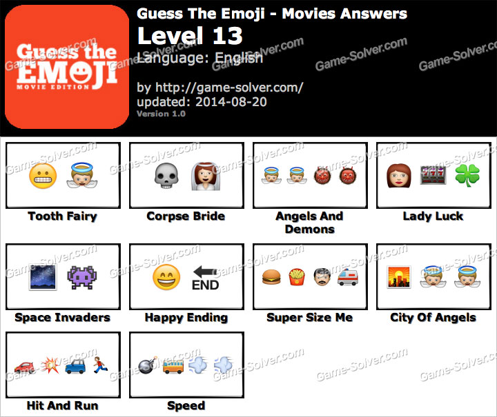 Guess Emoji Movies Level 13 • Game