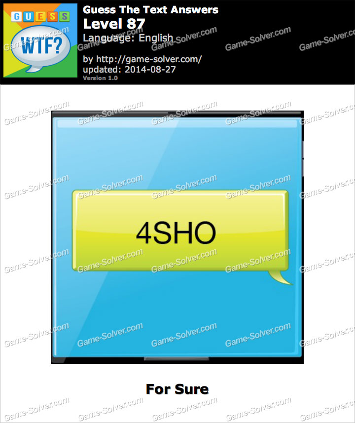 What Does 4SHO Mean Game Solver