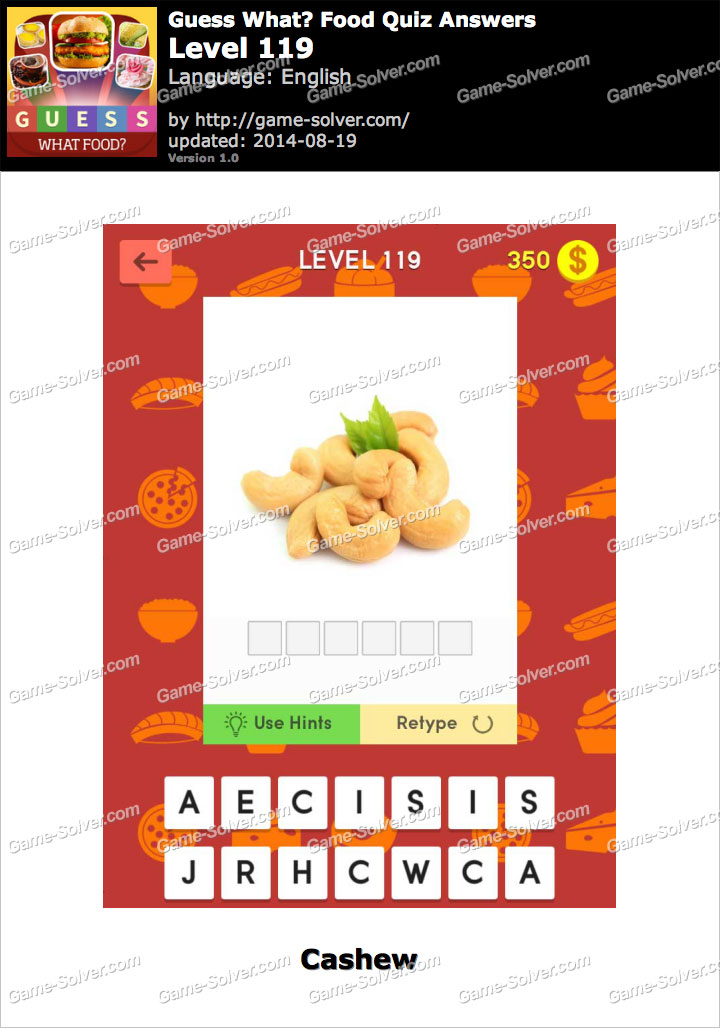Guess What Food Quiz Level 119 - Game Solver