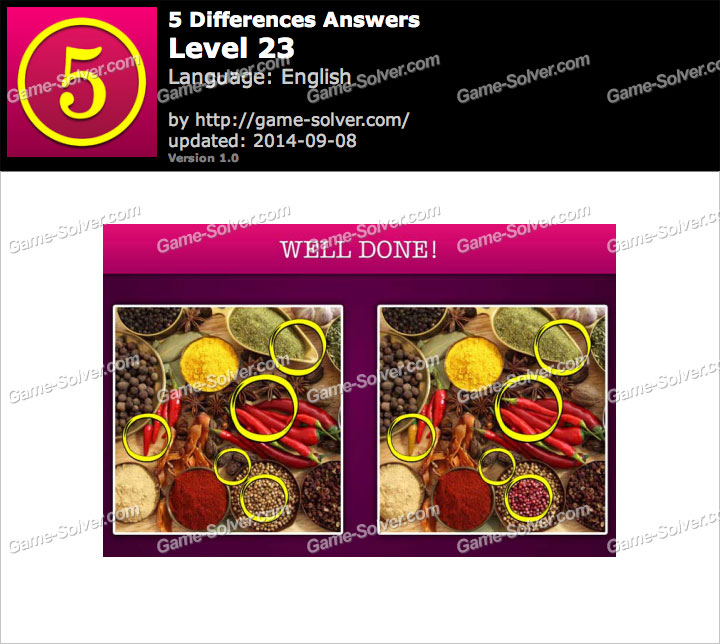 5 Differences Level 23 • Game Solver