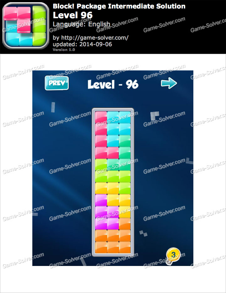 Block! Package Intermediate Level 96 Game Solver