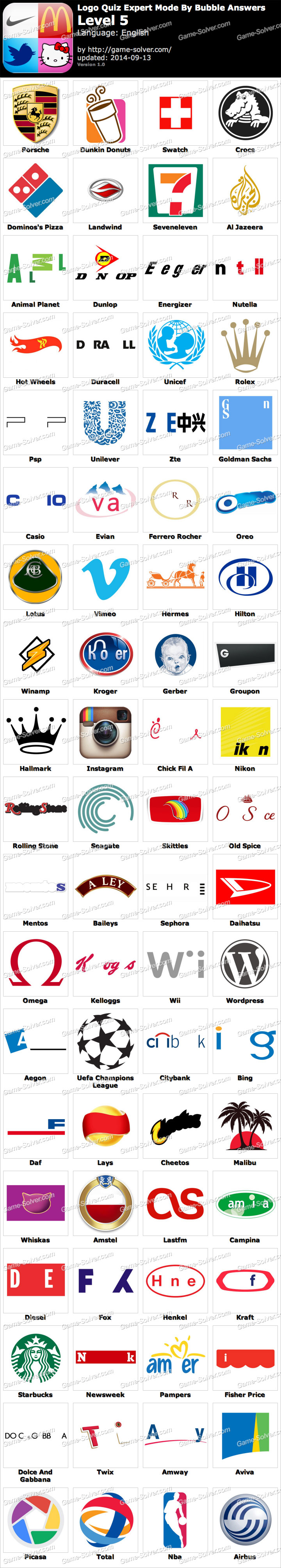 logo quiz answers level 6 bubble