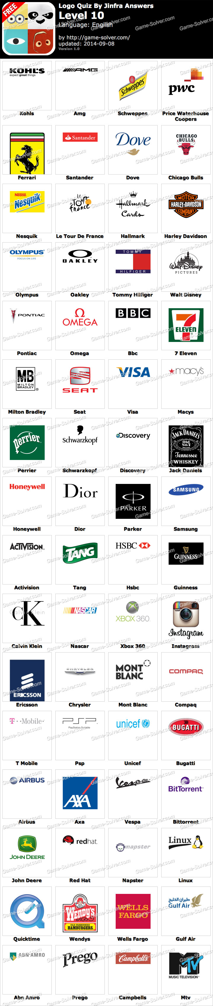 Logo Quiz Jinfra Answers Level 3 • Game Solver