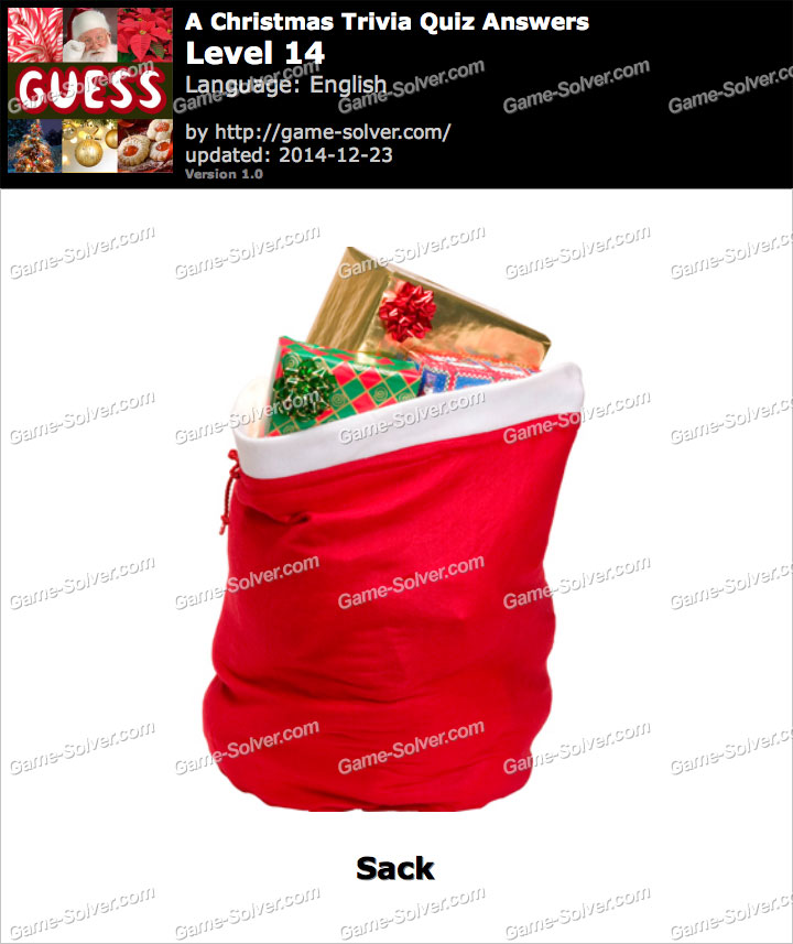 A Christmas Trivia Quiz Level 14 Game Solver