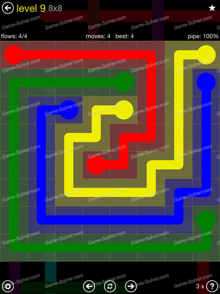 Flow Free Solutions, Answers and Walkthroughs android flow free walkthrough