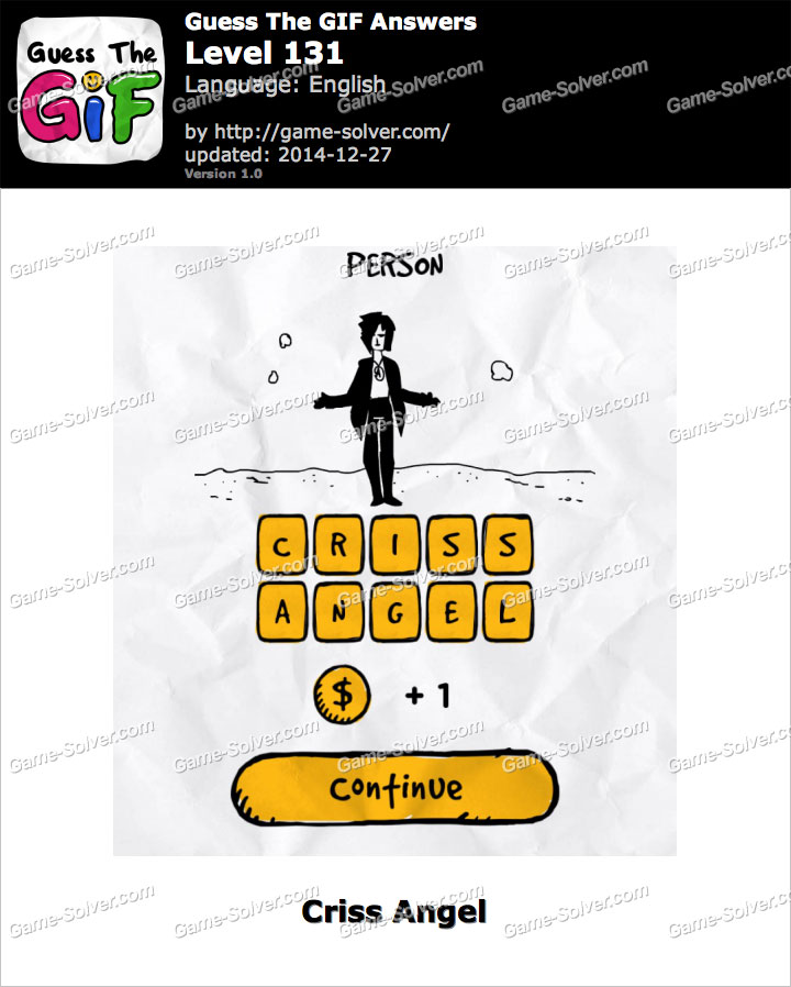 Guess The GIF Level 131 • Game Solver