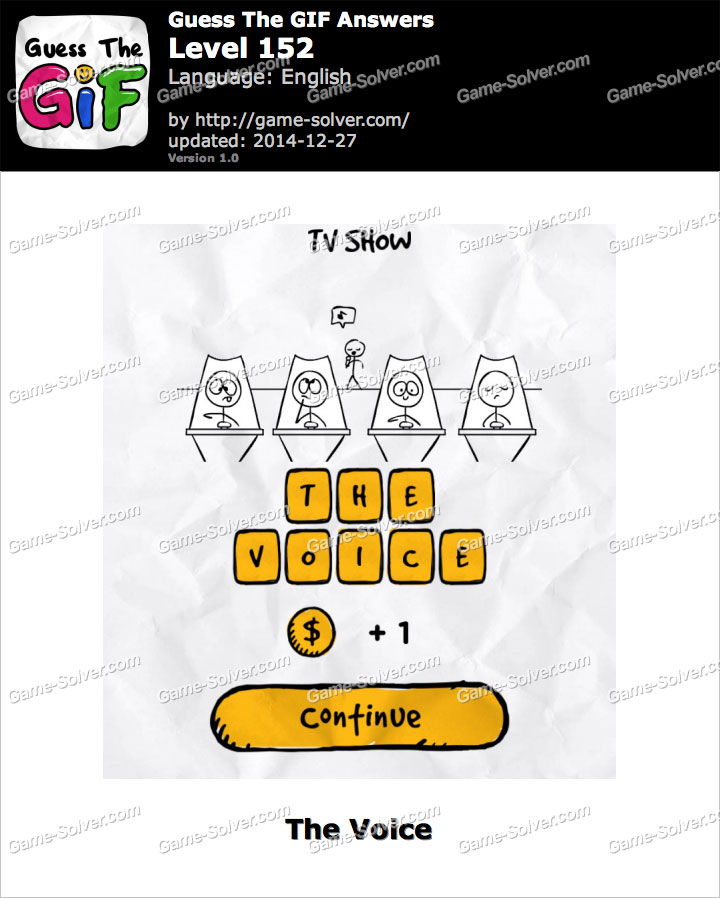 Guess The GIF Level 152 • Game Solver