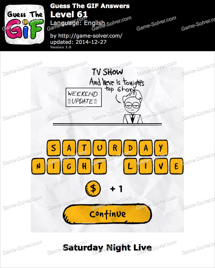 Guess The GIF Level 61 • Game Solver