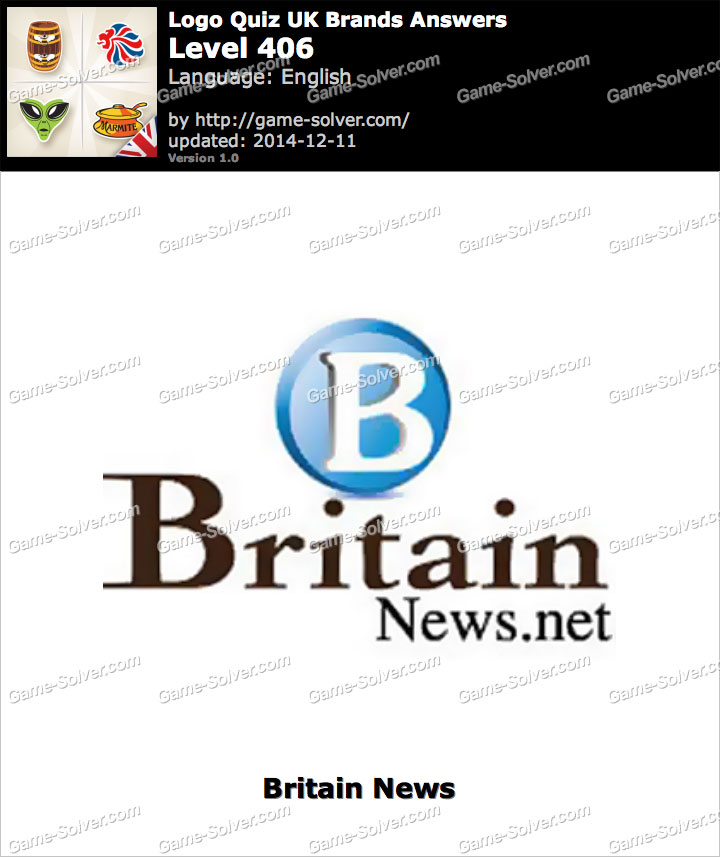 Logo Quiz UK Brands Level 406 - Game Solver
