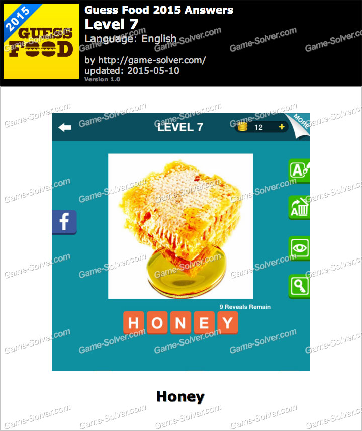 Guess Food 2015 Level 7 • Game Solver