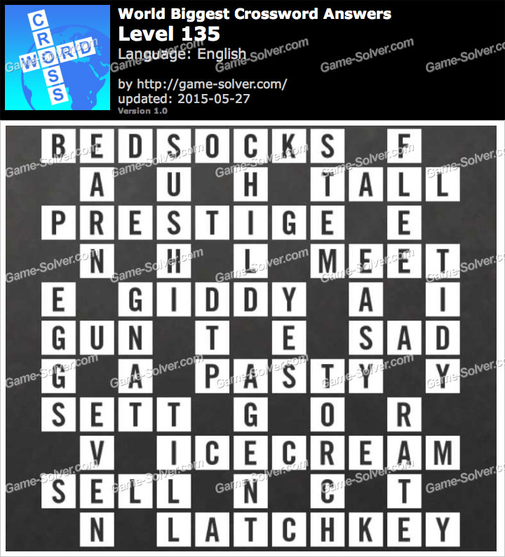 Worlds Biggest Crossword Level 135 • Game Solver