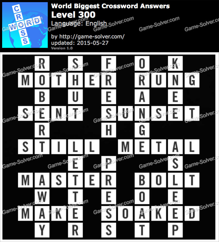 Worlds Biggest Crossword Level 300 • Game Solver