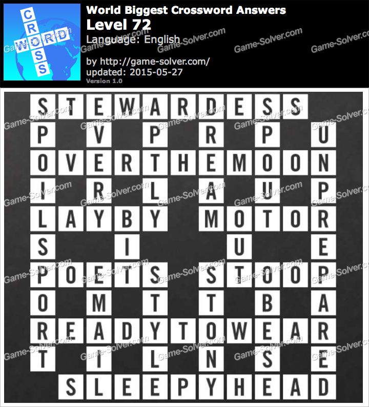 World's biggest crossword answers image