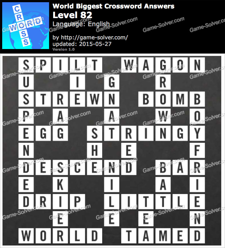 Worlds Biggest Crossword Level 82 • Game Solver