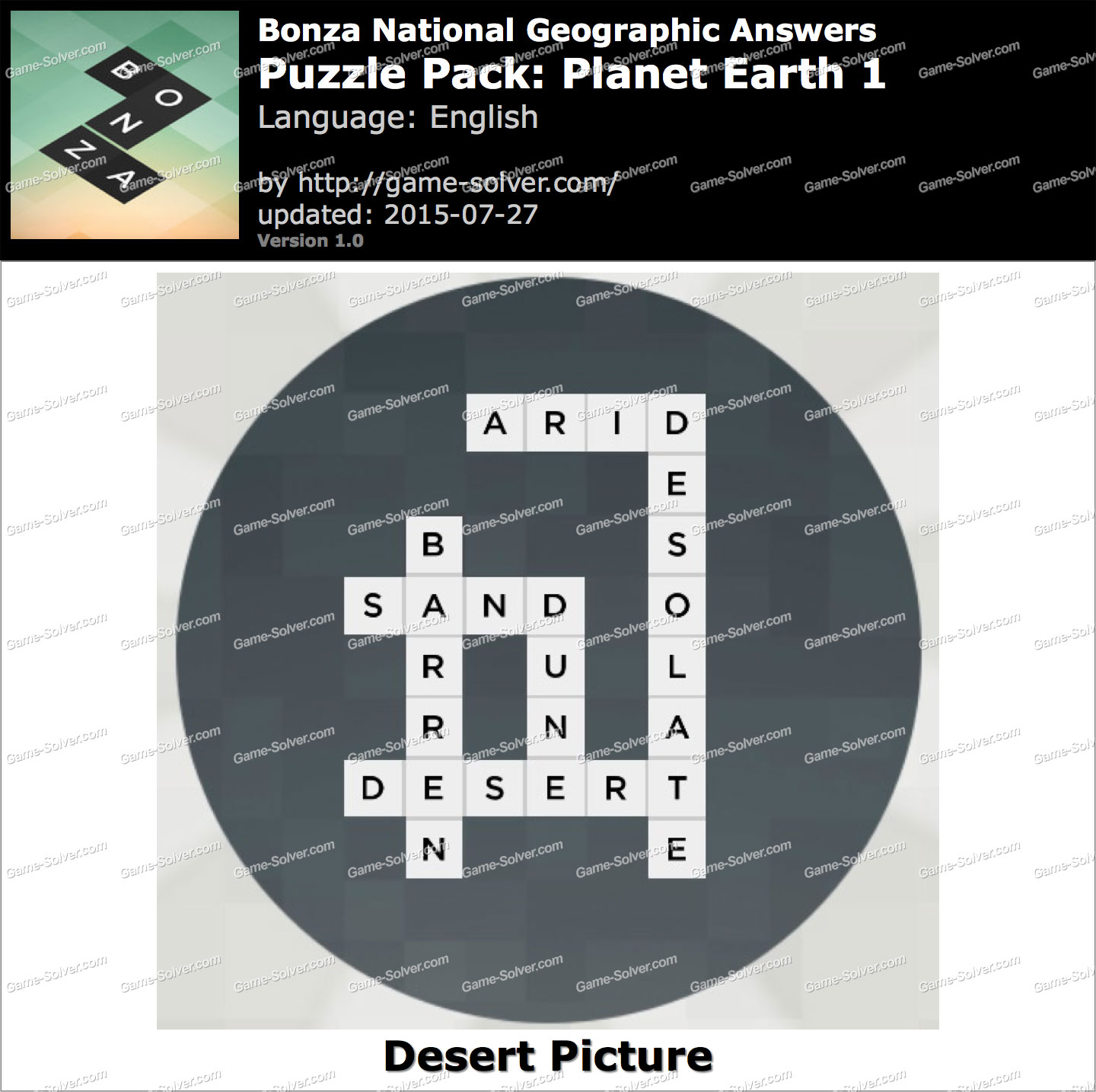 Bonza National Geographic Puzzle Pack Earth 1 17 Game Solver