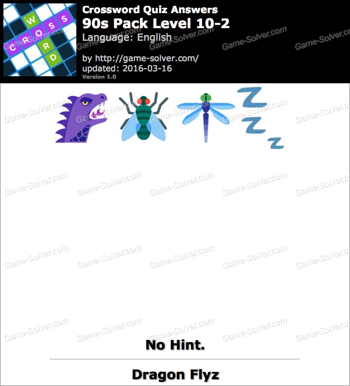 Crossword Quiz Crossword Puzzle 90s Pack Level 102 • Game Solver