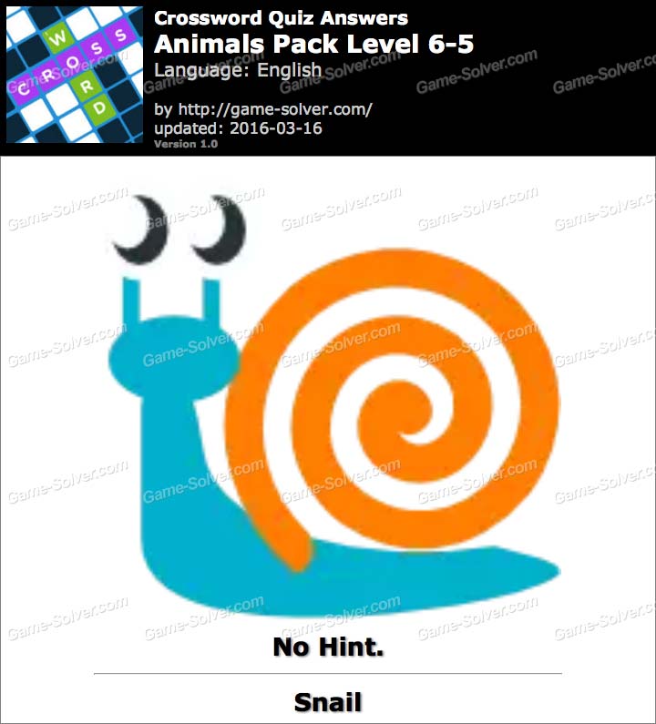 Crossword Quiz Crossword Puzzle Animals Pack Level 6 5 Game Solver