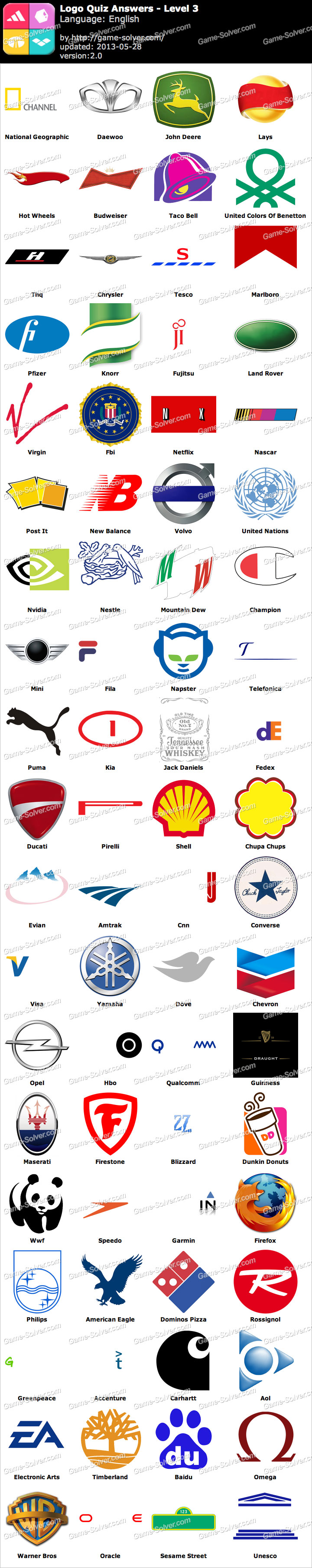 Logos Quiz Level 3-63 Answers - Logo Quiz Game Answers