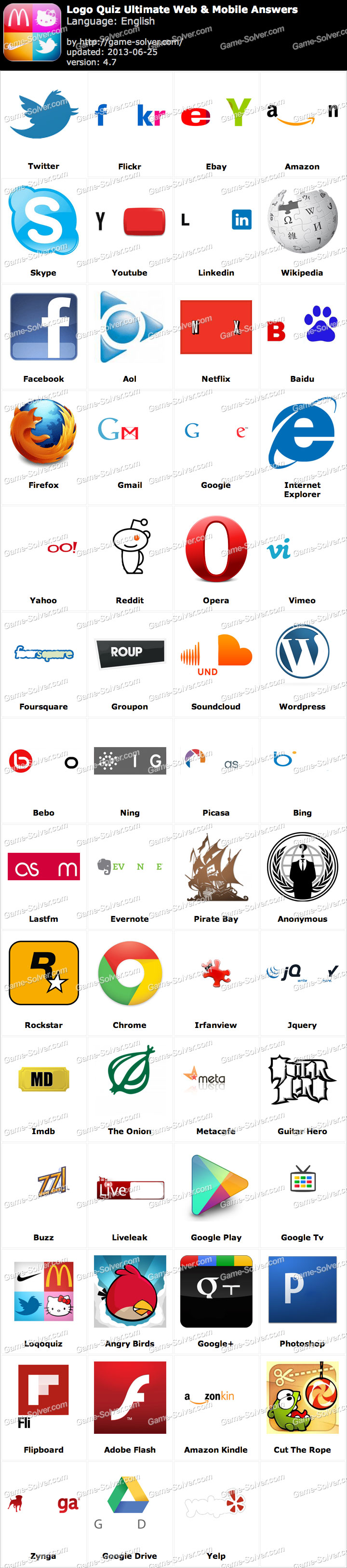 Logo Quiz Ultimate Answers - Game Solver
