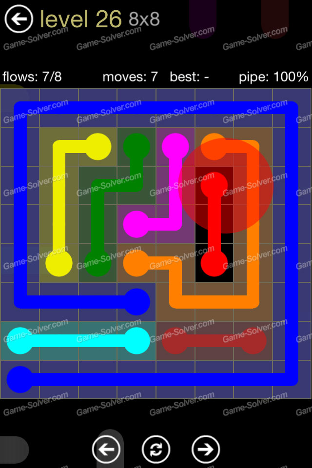 Flow Game Cheats 8x8 Level 7